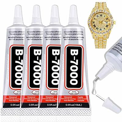 Viomis B7000 Glue 4PCS 15ml/0.5oz, Clear Craft Glue for Jewelry, B7000  Adhesive for Rhinestone