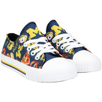 Denver Broncos FOCO Women's Low Top Canvas Shoes - Cream