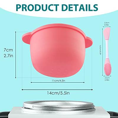 Silicone Mask Bowl Spatula Set, 2Pcs Silicone Wax Warmer Liner With 2pcs  Silicone Wax Spatula, Wax Melt Warmer For Hair Removal Waxing Kit