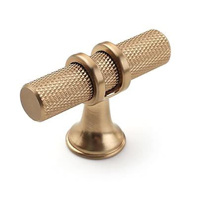 Coinkoly 10 Pack Champagne Bronze Knurled Cabinet Knobs for