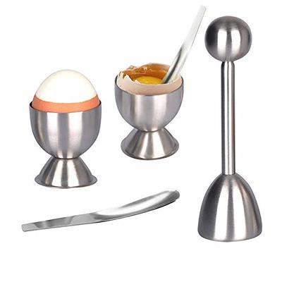 1pc Stainless Steel Boiled Egg Cup Holder Spring Egg Holder