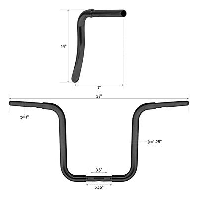 PreWired Chrome Meathook Ape Hanger ABS Handlebar Kit 16 for