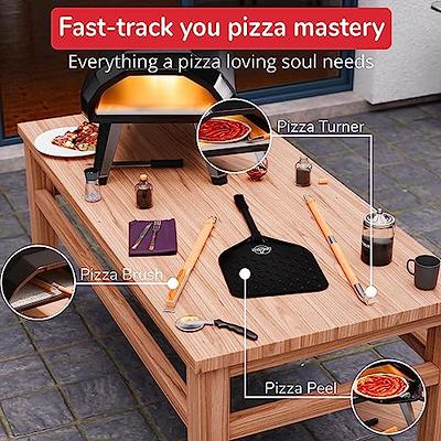 Senwosa Must-have Pizza Oven Accessories Kit: Pizza Peel 12 inch, Pizza  Spinner Fork & Bubble Popper, Pizza Oven & Stone Brush w/Scraper, Gas and  Wood