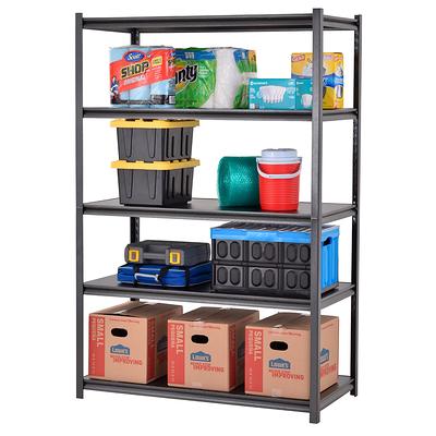 KING'S RACK Steel Heavy Duty 5-Tier Utility Shelving Unit (36-in W x 18-in  D x 72-in H), White in the Freestanding Shelving Units department at