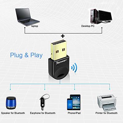 USB Bluetooth Adapter for PC - Bluetooth Dongle for PC Windows 10/8/7 - PC  to Bluetooth Adapter - Bluetooth USB Receiver 4.0 for Computer/Laptop 