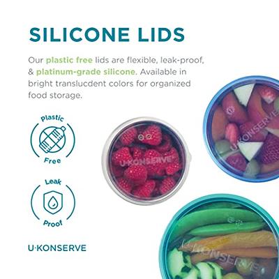 U-Konserve Stainless Steel Food Storage Bento Box Container, Leak Proof  Silicone Lid Dishwasher Safe - Plastic Free (15oz Clear) 