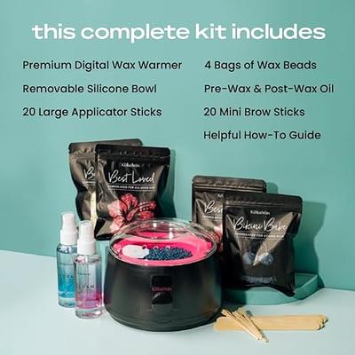 Deluxe Complete Waxing Kit - Hot Melt Wax Warmer - Face, Bikini