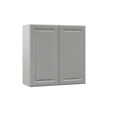 Hampton Bay Designer Series Melvern Assembled 36x30x12 in. Wall Open Shelf Kitchen Cabinet in White