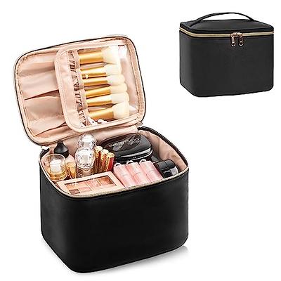 OCHEAL Makeup Bag, Cute Makeup Organizer Bag Potable Make up Bag for  Toiletry Cosmetics Accessories with Divider and Brushes Compartments,  Makeup