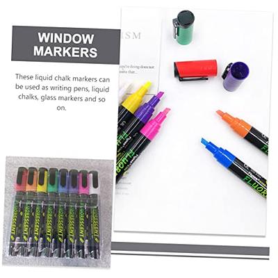 8Pcs Chalk Markers Erasable Colored Liquid Chalk Markers Glass Board Markers  LED Board Colored Markers