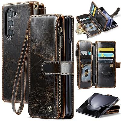 Case for Samsung Galaxy Z Fold 5 5G, with Detachable Magnetic S Pen Holder  and S Pen, Build-in Hidden Kickstand 2 In 1 Protective Phone Case Cover for