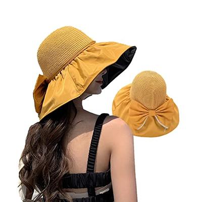 Sun Hats for Women, UV Protection Wide Brim Outdoor Bucket Hat Soft  Foldable Boonie Hat for Garden Beach with Storage Bag (Yellow) - Yahoo  Shopping