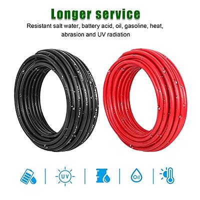 Kimbluth 10 Gauge Marine Wire 50FT Red + 50FT Black Tinned Copper