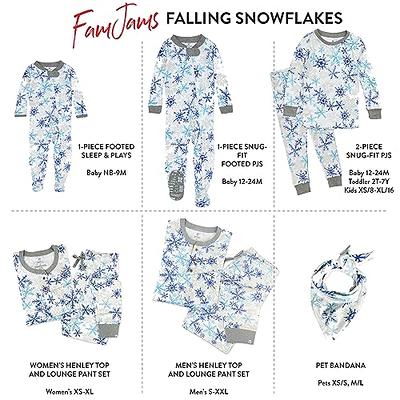 HonestBaby 2-Piece Family Matching Holiday Pajamas Organic Cotton, Women,  Kids, Toddlers, Baby Boys, Girls, Unisex Pets, Falling Snowflakes, Men's  Large - Yahoo Shopping