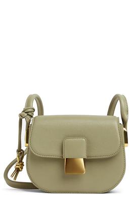 Bottega Veneta Travertine Gold Cassette Mini Leather Shoulder Bag