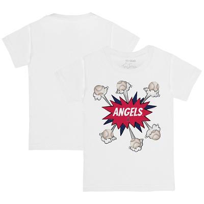 Toddler Tiny Turnip White Los Angeles Angels Stega T-Shirt