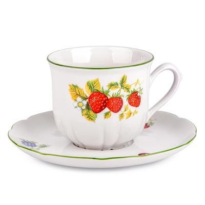 Konitz Coffee Bar Espresso Cups and Saucers, 2-Ounce, White, Set of 4