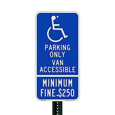 SmartSign 24 x 12 inch “Parking Only - Van Accessible, Minimum