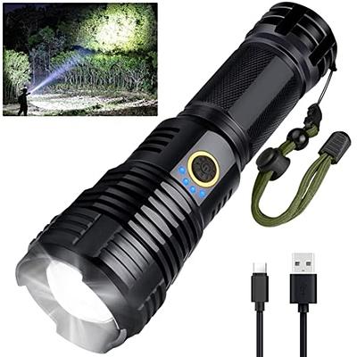 Super Bright T6 LED Flashlight High Lumens USB Rechargeable