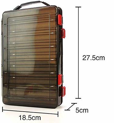 Fishing Tackle Box 14 Compartments Double Sided Plastic Fishing