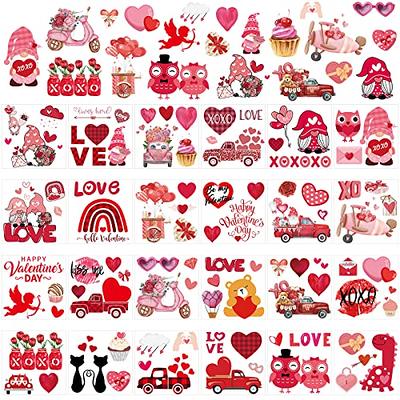 9 Pieces Valentine's Day Heart Stencils Reusable Love Heart Stencil Template