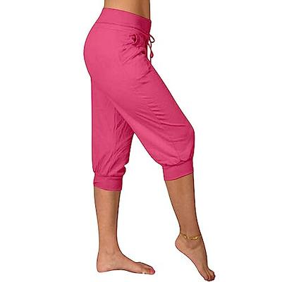 Capri Pants for Women Cotton Linen Plus Size Cargo Pants Capris Elastic  High Waisted 3/4 Slacks with Multi Pockets (XX-Large, Gray) 