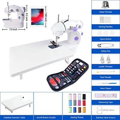 Mini Sewing Machine for Beginners-Maquina de Coser, Easy Automatic Sewing  Machine with Extension Table, Household Electric Portable Sewing Tool with Sewing  Kit, Small, for All Age, Kids or Adults - Yahoo Shopping