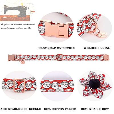 DOGWONG Christmas Cotton Dog Collar with Bow Tie, Red Santa Claus Flower Pet  Dog Collar, Christmas Red Adjustable and Comfortalbe Girl Puppy Collar for  Large Small Medium Dog - Yahoo Shopping