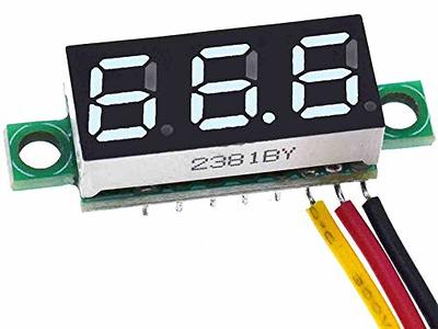 0.28 inch DC 0-100V 3-Wire Mini Gauge Voltage Meter Voltmeter LED Display  Digital Panel Voltmeter Meter Detector Monitor Tools (White) - Yahoo  Shopping