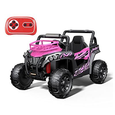 HONEY JOY 13 in. 12-Volt Pink Kids Jeep Car Powered Ride-On with
