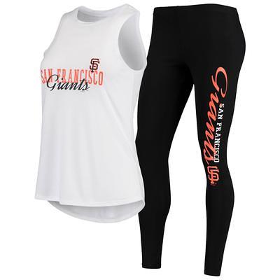 San Francisco Giants Concepts Sport Badge T-Shirt & Pants Sleep Set -  Black/Orange