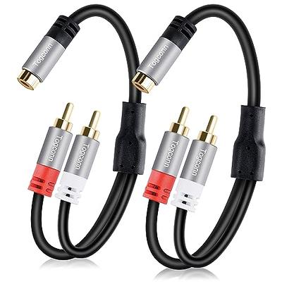 RCA Y Adapter Connector 2 Female to 1 Male, Car Audio RCA Splitter Adapter  Cable, Blue (2 Pack) : : Electronics