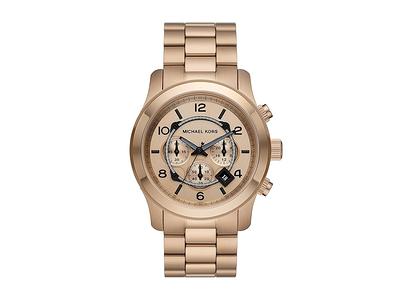 Michael Kors MK9106 - Runway Chronograph (Beige Gold Tone) Watches - Yahoo  Shopping