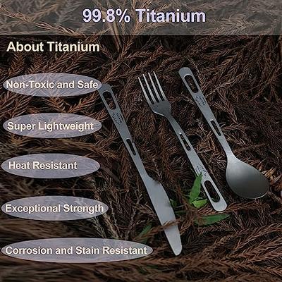 Titanium Cutlery Set: Spoon, Fork & Knife