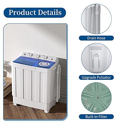  Muhub Portable Washing Machine, Twin Tub 16.5lbs Mini