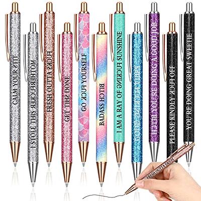 WILLBOND 11 Pcs Christmas Funny Pens Swear Word Pens Set Funny