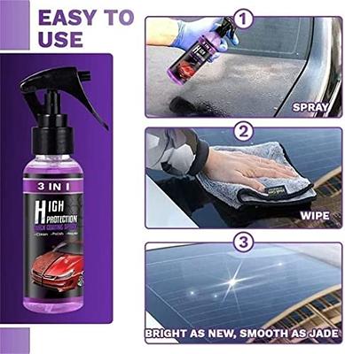High Protection 3 in 1 Spray, 3 in 1 High Protection Quick Car Coating  Spray, 3 in 1 Ceramic Car Coating Spray, Nano Car Scratch Repair Spray,  Quick