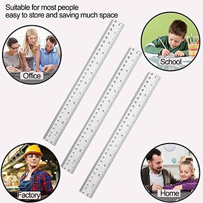 YYJ HOME Clear Plastic Ruler, Metric Ruler, Ruler 12 inch, Straight Edge  Ruler with inches and Centimeters. Plastic rulers for Kids, Students,  School