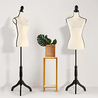 Female Dress Form Mannequin Torso Adjustable Height Mannequin Body with  Tripod Stand for Clothing Dress Jewelry Display, Black