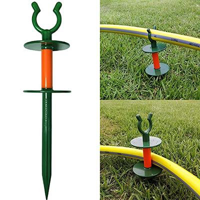 STYDDI Metal Freestanding Garden Hose Holder, Heavy Duty Free