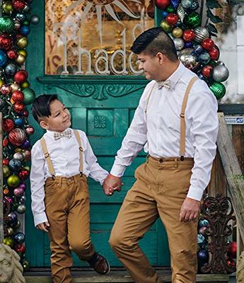 baby boy toddler Red sequin bow tie and suspenders set for Christmas  Picture