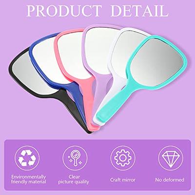 Handheld Mirror With Handle, Makeup Compact Hand Mirrors For Women