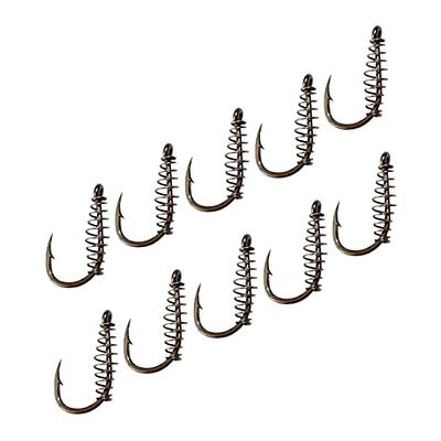 Toddmomy Fishing Hooks 10pcs Spring Hook High Carbon Hooks Metal