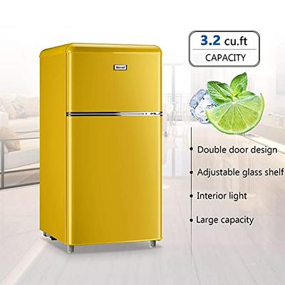 Compact Refrigerator 3.5 Cu.Ft WANAI Classic Retro Refrigerator 2 Door Mini  Refrigerator Adjustable Remove Glass Shelves Refrigerator Suitable for Dorm  Garage and Office - Yahoo Shopping