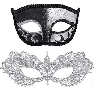 Elegant Mardi Gras Masquerade Mask for Women Halloween Costume Feather  Party Masks Feathers Venetian Mardi Gras Burlesque Mask Black