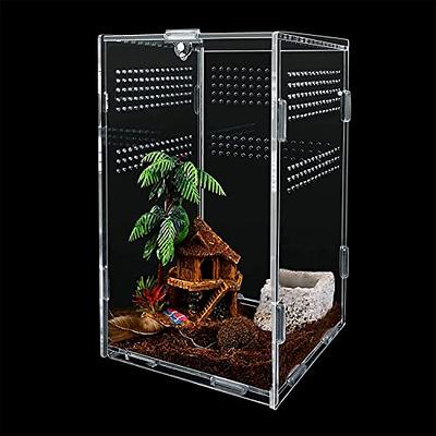 HZLHZYY Acrylic Critter Keeper Jumping Spider Enclosure Snail Container House Accessories Reptile Terrarium Insect Enclosure Tank Snail Spider Habitat