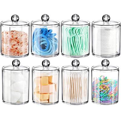 8 Pack Qtip Dispenser Apothecary Jars Bathroom Set with Labels - Clear  Plastic Qtip Holder Storage Set for Cotton Ball,Cotton Swab,Cotton  Rounds,Floss Picks, Hair Clips，Hair Ties(Clear,15oz & 12oz) - Yahoo Shopping