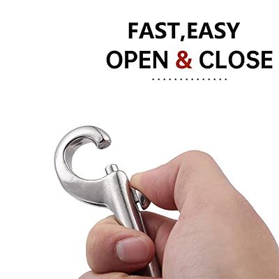 Heavy Duty Small Snap Clip Key Ring Nickel Plated