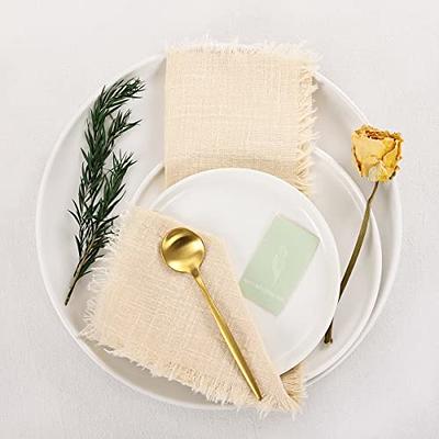 White linen napkins set / Cloth holiday napkins bulk / Custo - Inspire  Uplift