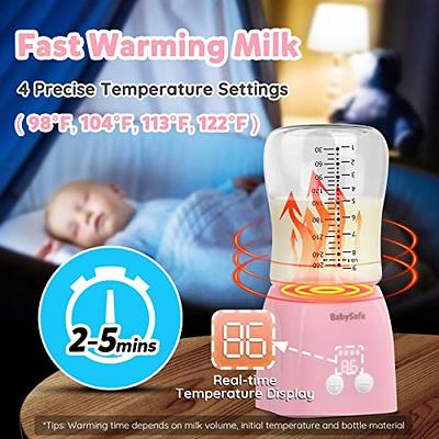 Mamatepe Upgrade Portable Bottle Warmer on The go, Travel Baby Breast Milk  Warmer for All Infant Bottles, Digital Water Temp Display Lid, BPA Free